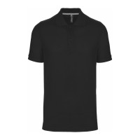 POLO PIQUÉ HOMEM M/M 2 BOT PRETO WK274